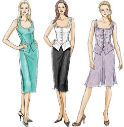 8385 EZ VOG PEPLUM SLVLSS TOP, SKIRT BIAS OR NOT PATTERN 14-20